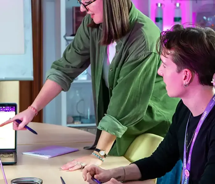A hands-on workshop table